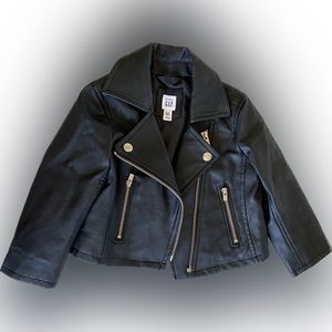 NWOT Gap Toddler Faux Leather Moto Jacket